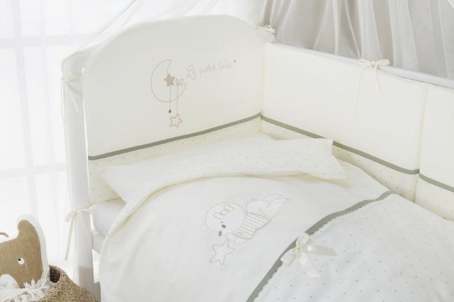 КПБ "LE PETIT BEBE", молочно-оливковый 3 пр., Арт. ПБ3-01.1