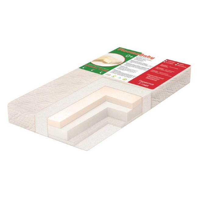 Детский матрас PLOOMABABY MEMORY 1 MHS B1 120х60х12 bamboo/мемори/холлкон/сизаль
